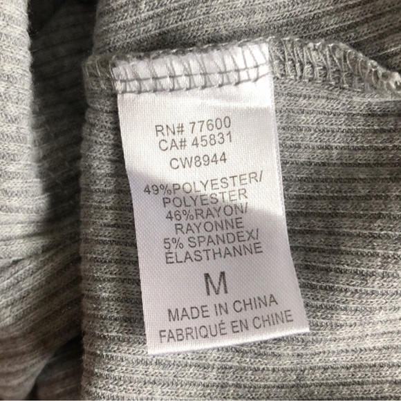 Chaser | Light Gray Cozy Rib Romper. Size Medium. - Picture 8 of 10